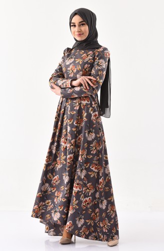 Grau Hijab Kleider 0222-02