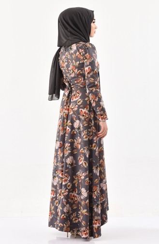 Grau Hijab Kleider 0222-02