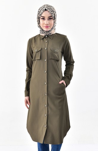 Pocketed Tunic 4111-03 Khaki 4111-03