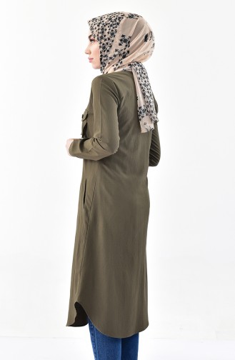 Pocketed Tunic 4111-03 Khaki 4111-03