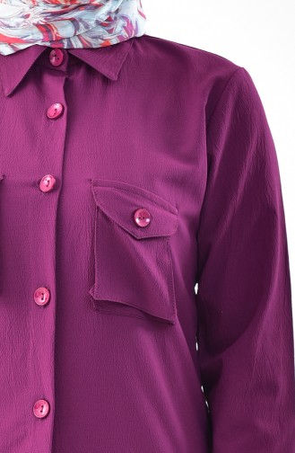 Pocketed Tunic 4111-04 Plum 4111-04