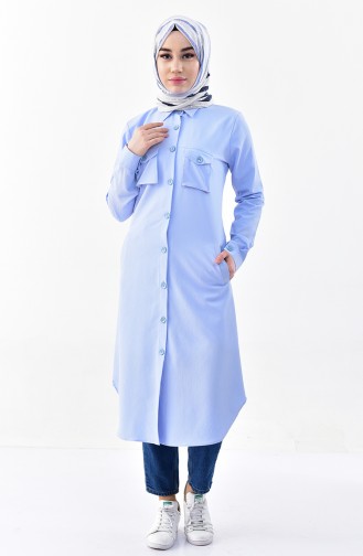 Pocketed Tunic 4111-06 Baby Blue 4111-06