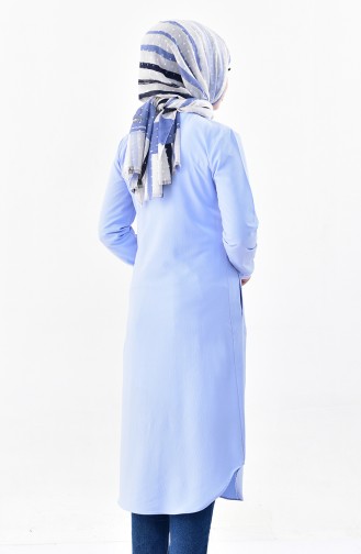 Pocketed Tunic 4111-06 Baby Blue 4111-06