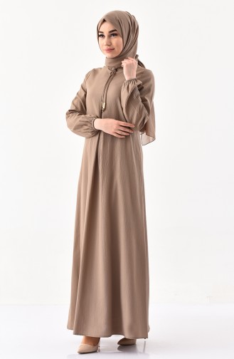 فستان بني مائل للرمادي 1000-03