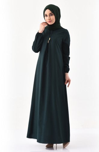 فستان أخضر زمردي 1000-01