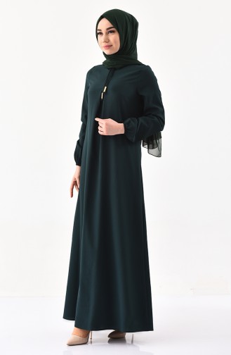 Robe Hijab Vert emeraude 1000-01