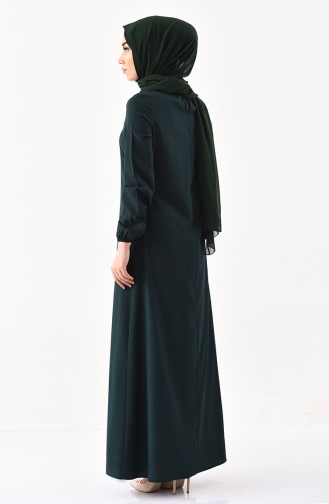 Smaragdgrün Hijab Kleider 1000-01