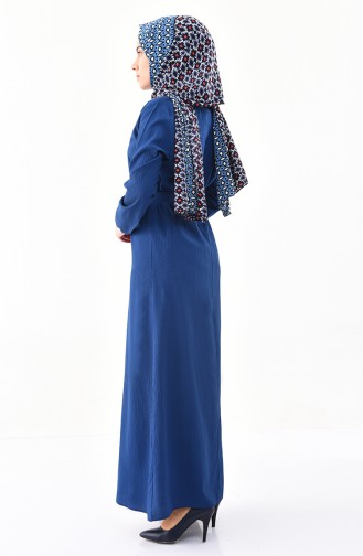 ايلميك فستان بتصميم حزام للخصر 5249-03 لون كحلي 5249-03