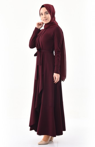 Dark Plum Hijab Dress 4064-08