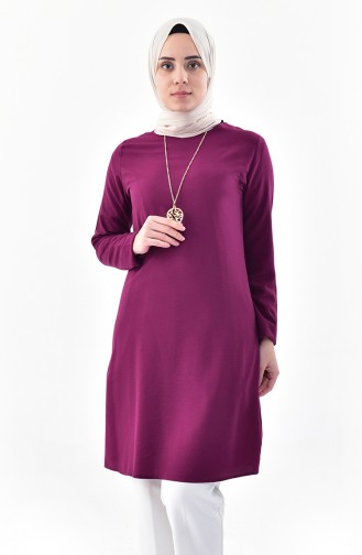 Tunique Détail Collier 3164-02 Plum 3164-02