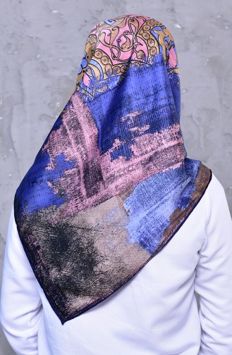 Patterned Rayon Shawl 2196-03 Blue Baby Blue 2196-03