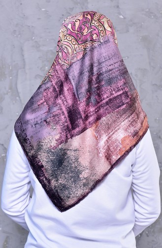 Patterned Rayon Shawl 2196-04 Mink Salmon 2196-04