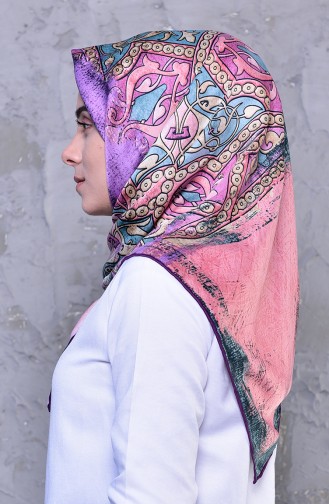 Patterned Rayon Shawl 2196-10 Lilac Pink 2196-10