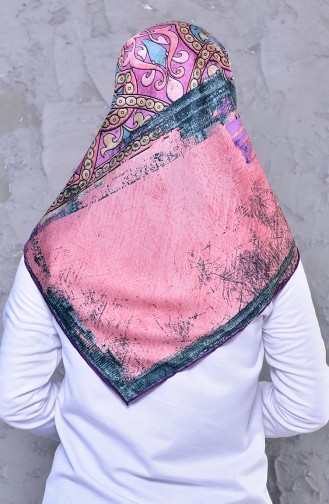 Patterned Rayon Shawl 2196-10 Lilac Pink 2196-10