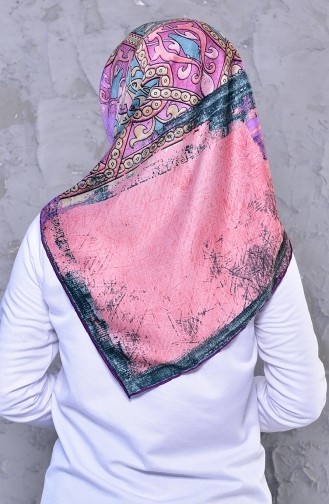 Patterned Rayon Shawl 2196-10 Lilac Pink 2196-10