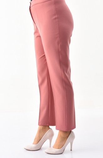 Large Size Straight cuff Pants 1110-08 dry Rose 1110-08