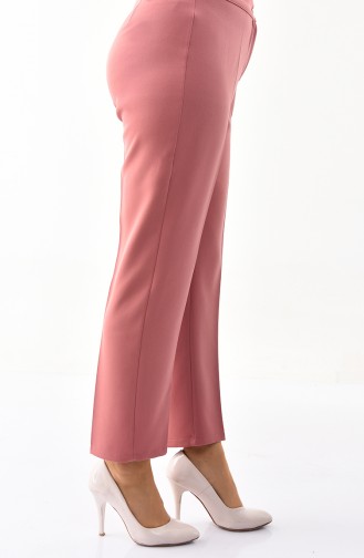 Large Size Straight cuff Pants 1110-08 dry Rose 1110-08