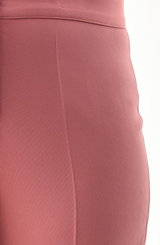 Large Size Straight cuff Pants 1110-08 dry Rose 1110-08