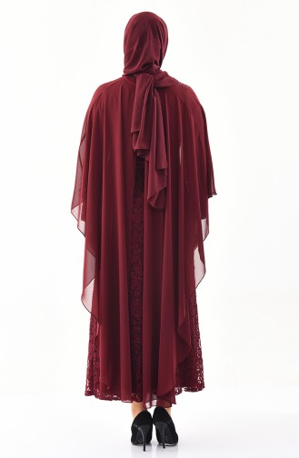 Habillé Hijab Bordeaux 4022-04