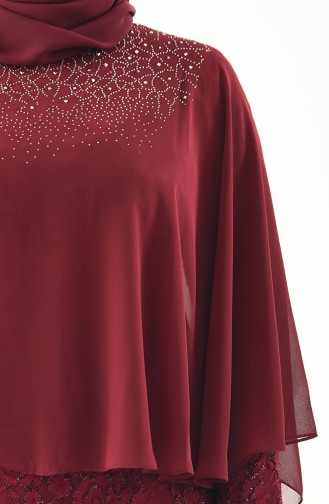 Habillé Hijab Bordeaux 4022-04