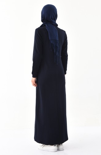 Dunkelblau Hijab Kleider 8351-06