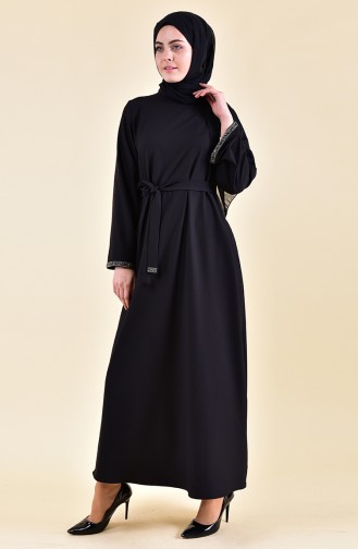 Black İslamitische Jurk 0887A-04