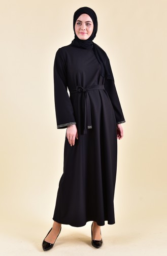 Black İslamitische Jurk 0887A-04