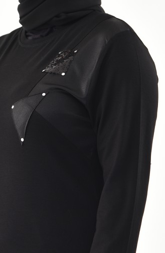 Sequin Detailed Tunic 5881-04 Black 5881-04
