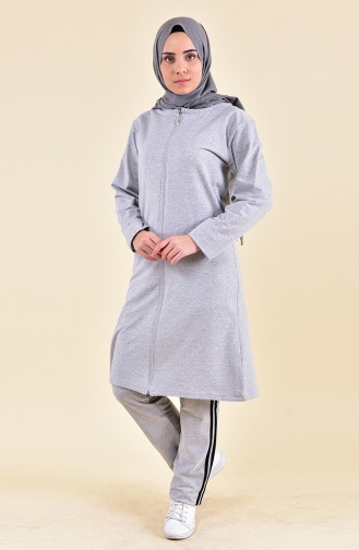 Zippered Tracksuit 10100D-01 Gray 10100D-01