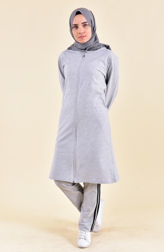 Zippered Tracksuit 10100D-01 Gray 10100D-01