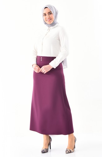 Large Size Pencil Skirt 0406-04 Plum 0406-04