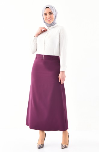 Large Size Pencil Skirt 0406-04 Plum 0406-04