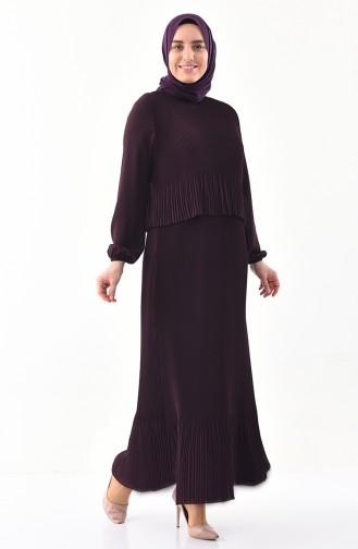 Lila Hijab Kleider 7216-06