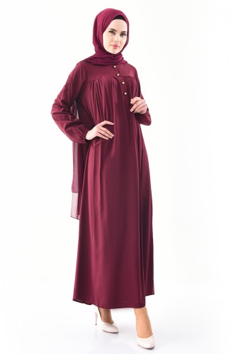 Robe a Boutons 1195-01 Cerise 1195-01