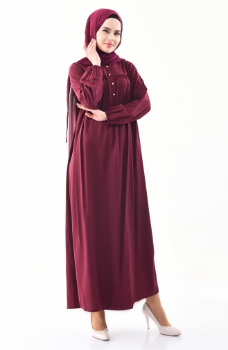 Robe a Boutons 1195-01 Cerise 1195-01