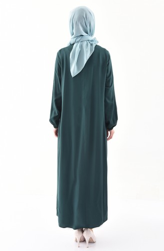 Smaragdgrün Hijab Kleider 1195-02