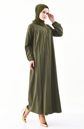 Grün Hijab Kleider 1195-03