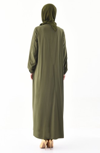 Grün Hijab Kleider 1195-03