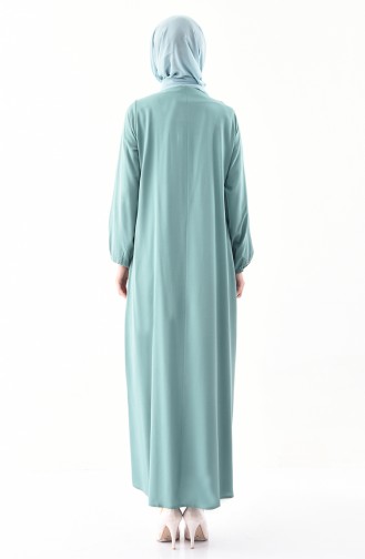 بوجليم فستان بتفاصيل ازرار 1195-05 لون اخضر 1195-05
