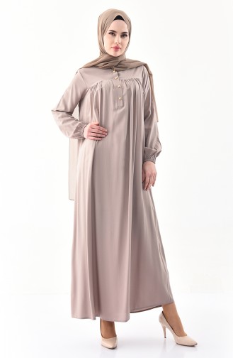 فستان بني مائل للرمادي 1195-06
