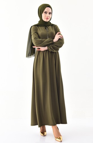 Khaki Hijab Kleider 0307-01