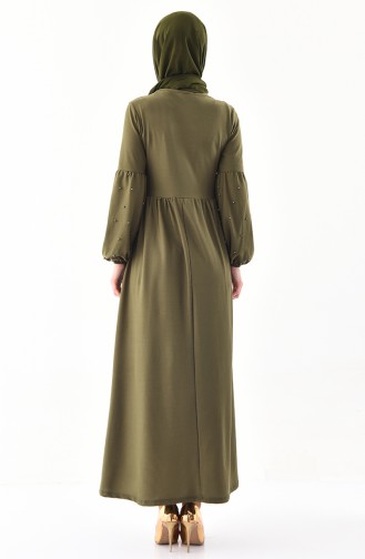 Khaki Hijab Kleider 0307-01