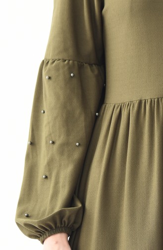 Pearl Sleeve Dress 0307-01 Khaki 0307-01
