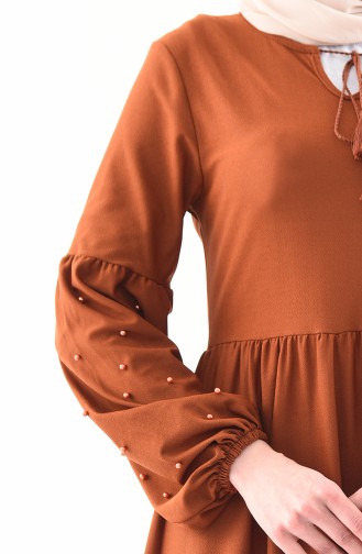 Pearl Sleeve Dress 0307-05 Tobacco 0307-05