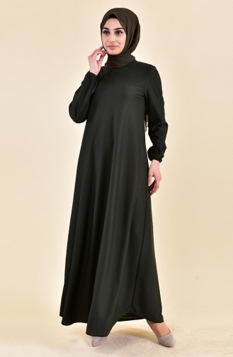 إي أف إي فستان بتصميم أكمام مزمومة 4141-08 لون أخضر 4141-08