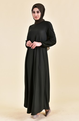 Grün Hijab Kleider 4141-08