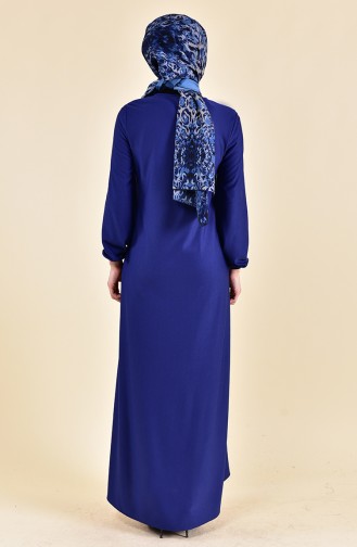 Indigo Hijab Dress 4141-09