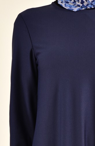 Dark Navy Blue Hijab Dress 4141-10