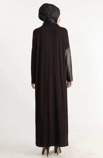 Garnili Simli Elbise 1353-01 Siyah