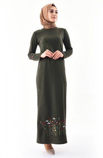 Khaki Hijab Dress 2980-10